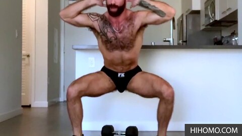 Camera recorded workout HD Gay movie